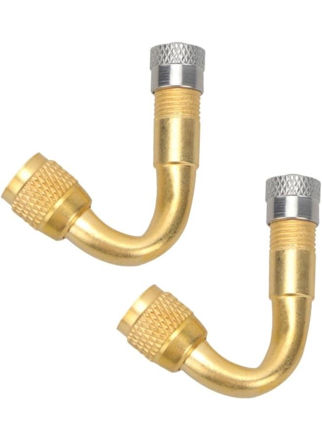 2pcs 45 Multifunction Elbow Suite Valve Inflatable Rod Copper car Accessories for car Extender Valve Adapter Extend