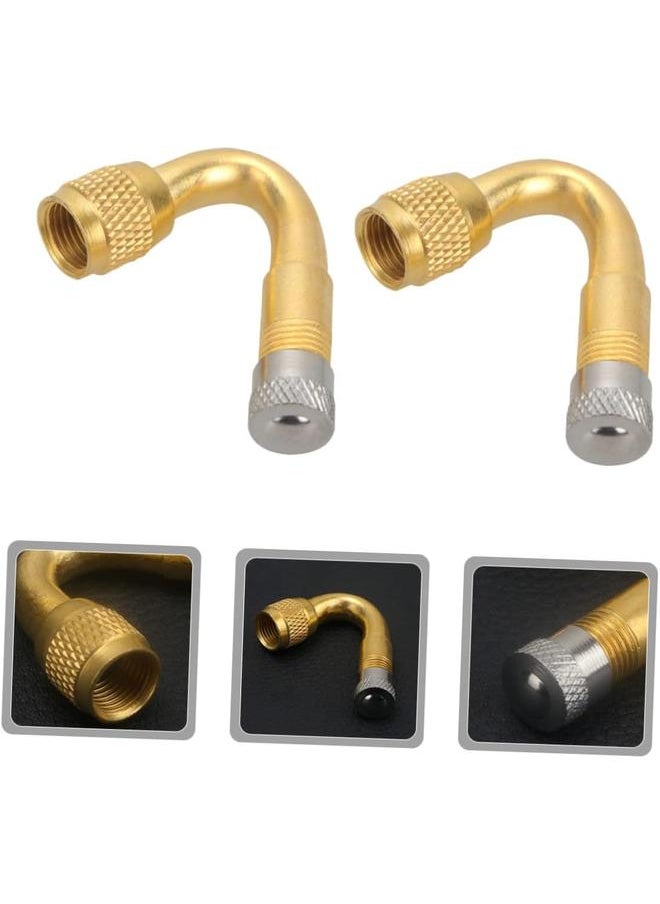 2pcs 45 Multifunction Elbow Suite Valve Inflatable Rod Copper car Accessories for car Extender Valve Adapter Extend