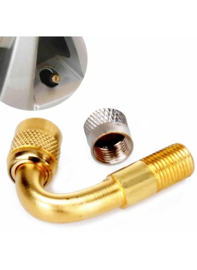 2pcs 45 Multifunction Elbow Suite Valve Inflatable Rod Copper car Accessories for car Extender Valve Adapter Extend