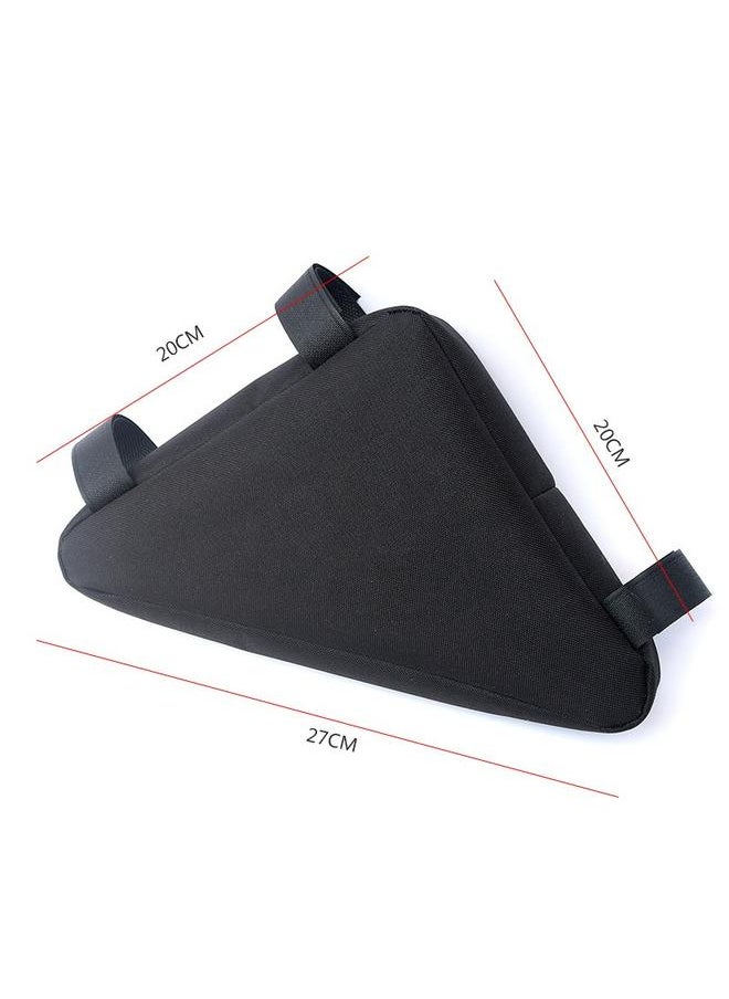Bike Frame Storage Bag, Water Resistant Bicycle Triangle Bag with Two Side Pockets, Strap-On Under Seat Tool Accessories Pouch