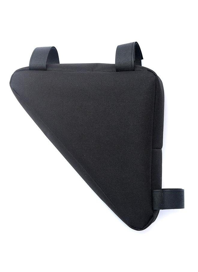 Bike Frame Storage Bag, Water Resistant Bicycle Triangle Bag with Two Side Pockets, Strap-On Under Seat Tool Accessories Pouch