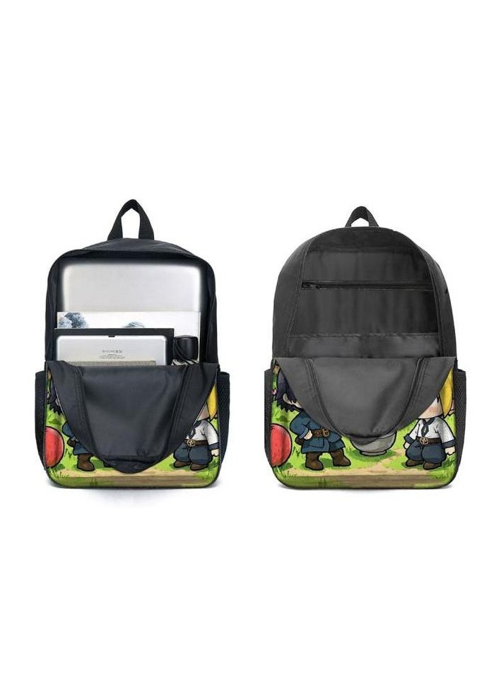 Three-piece set of cartoon characters (schoolbag, for students) - 1270