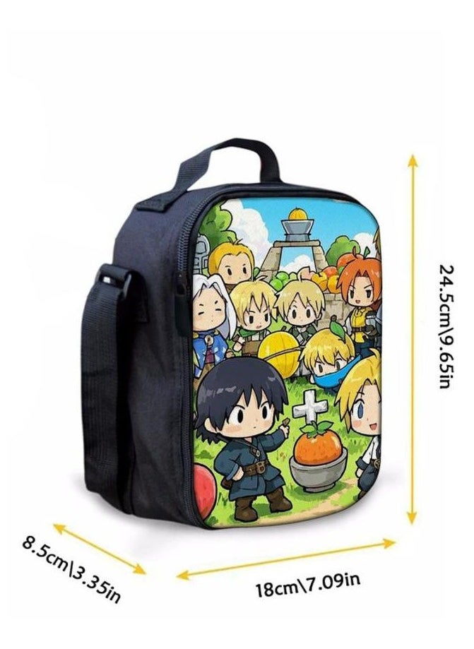 Three-piece set of cartoon characters (schoolbag, for students) - 1270