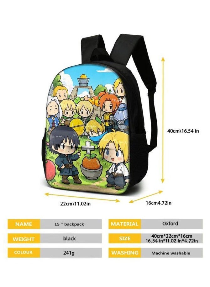 Three-piece set of cartoon characters (schoolbag, for students) - 1270