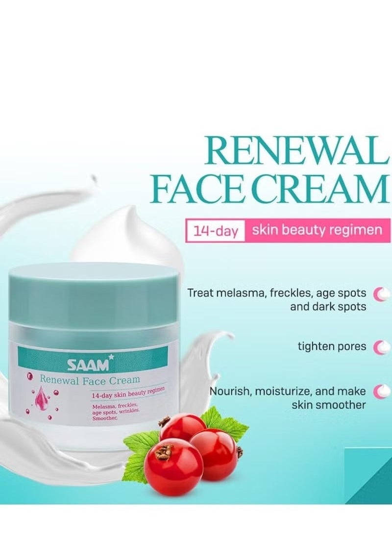 SAAM Cream Saam Renewal Face Cream | Melasma, Freckles, Age Spots & Dark Spots | With Alpha Arbutin and Kojic Acid | 50g