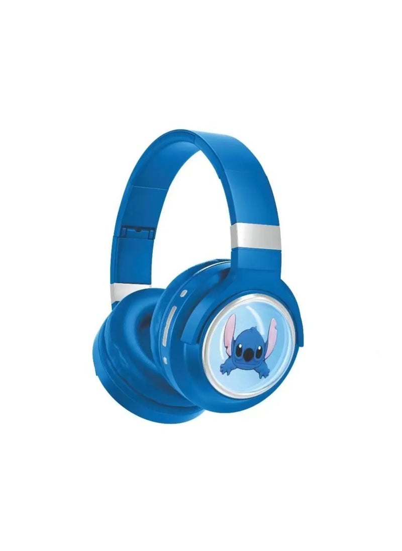 Kids Wireless Headphones with RGB Lights – Cute Cartoon Bluetooth Headset for Boys & Girls, Foldable Over-Ear Audifonos, Child-Safe Volume, Built-in Mic, Compatible with Tablet/Phone/PC