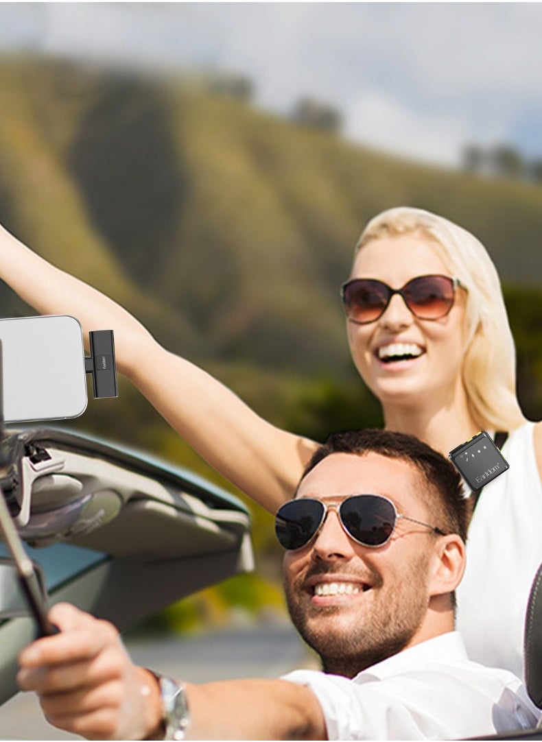 Wireless Lavalier Microphone Collar Clip – USB Type-C Plug – Bluetooth 5.2, Noise Reduction, Reverb, Plug & Play for Android Devices