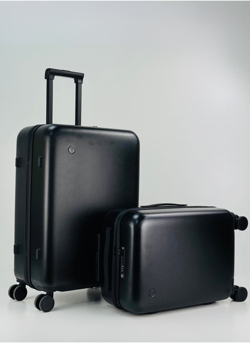 2-Piece PP Luggage Set – Lightweight Polypropylene Fashion Trolley Luggage Unbreakable Hard Shell with TSA Lock, Safe Security Zipper, 2 Protection Cover and 4 Quiet 360° Double Spinner Wheels – Cabin And Medium Checked Suitcases - 20