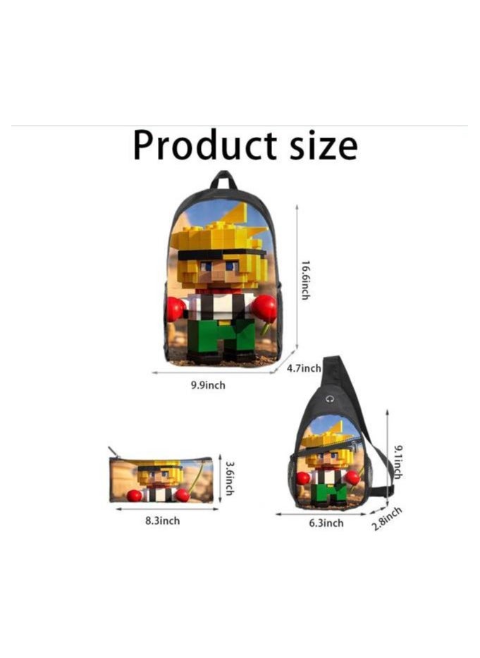 Universal cartoon new three-piece schoolbag - 891