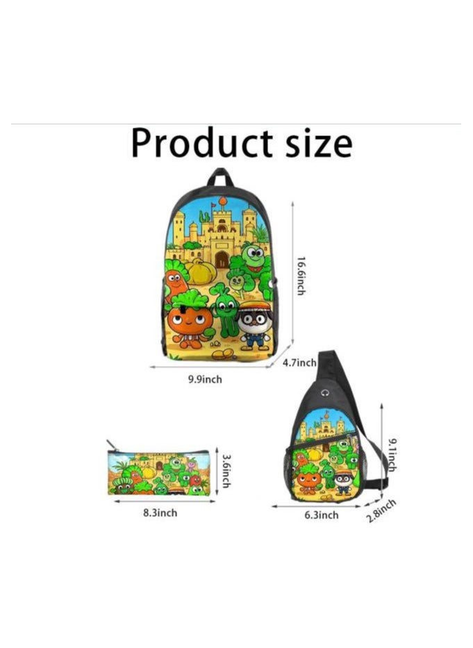 Universal cartoon new three-piece schoolbag - 1195