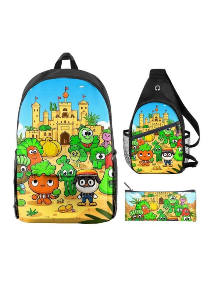 Universal cartoon new three-piece schoolbag - 1195