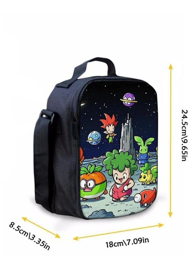 Three-piece set of cartoon characters (schoolbag, for students) - 1233