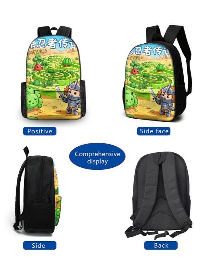 Three-piece set of cartoon characters (schoolbag, for students) - 46