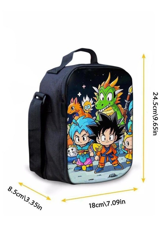 Three-piece set of cartoon characters (schoolbag, for students) - 1194