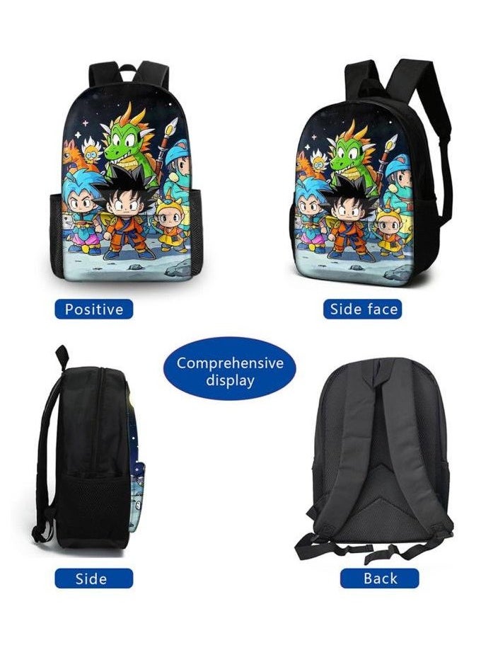 Three-piece set of cartoon characters (schoolbag, for students) - 1194