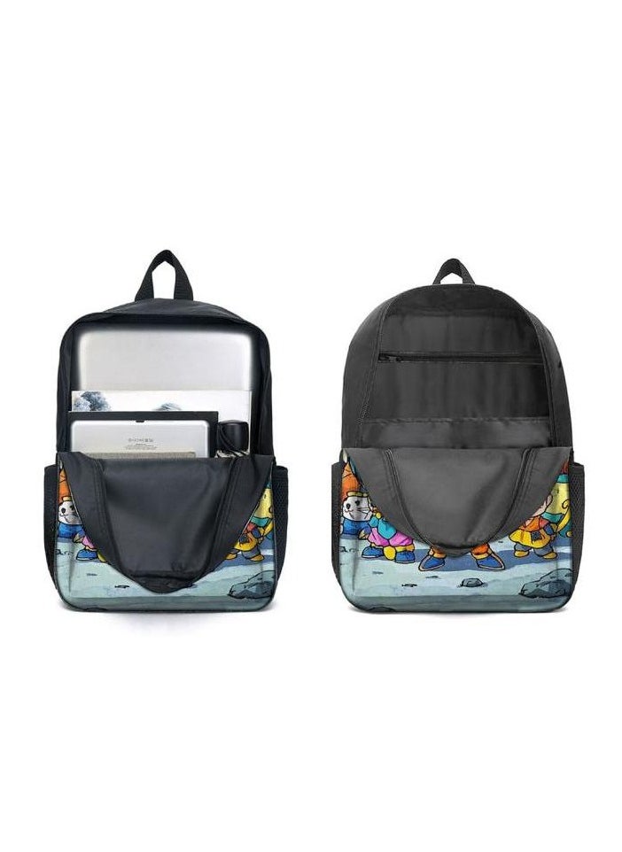 Three-piece set of cartoon characters (schoolbag, for students) - 1194