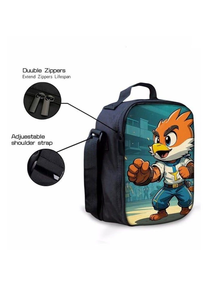 Three-piece set of cartoon characters (schoolbag, for students) - 1188