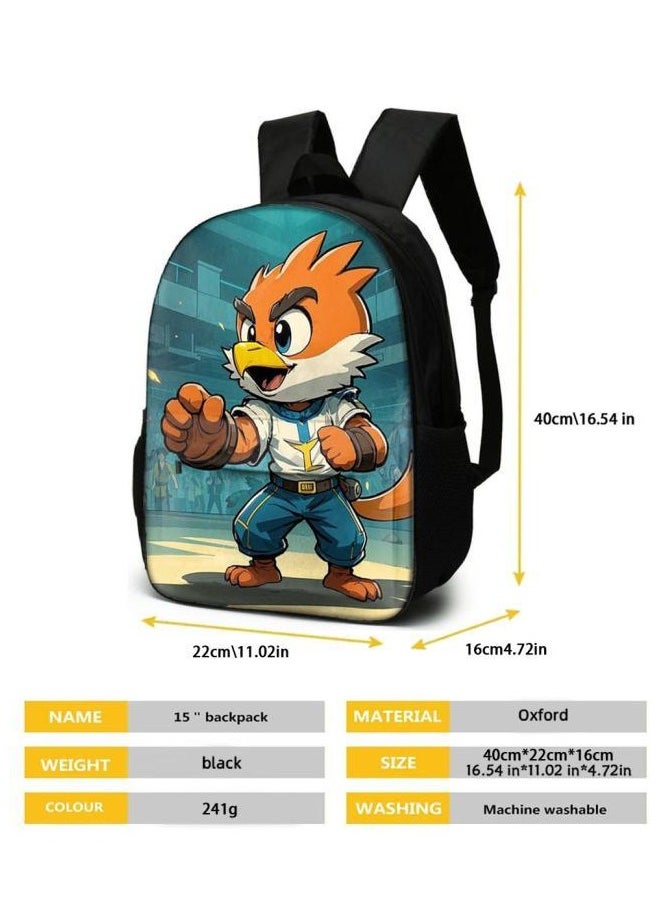 Three-piece set of cartoon characters (schoolbag, for students) - 1188