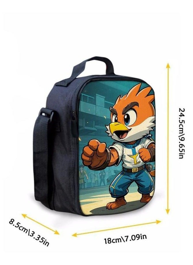 Three-piece set of cartoon characters (schoolbag, for students) - 1188