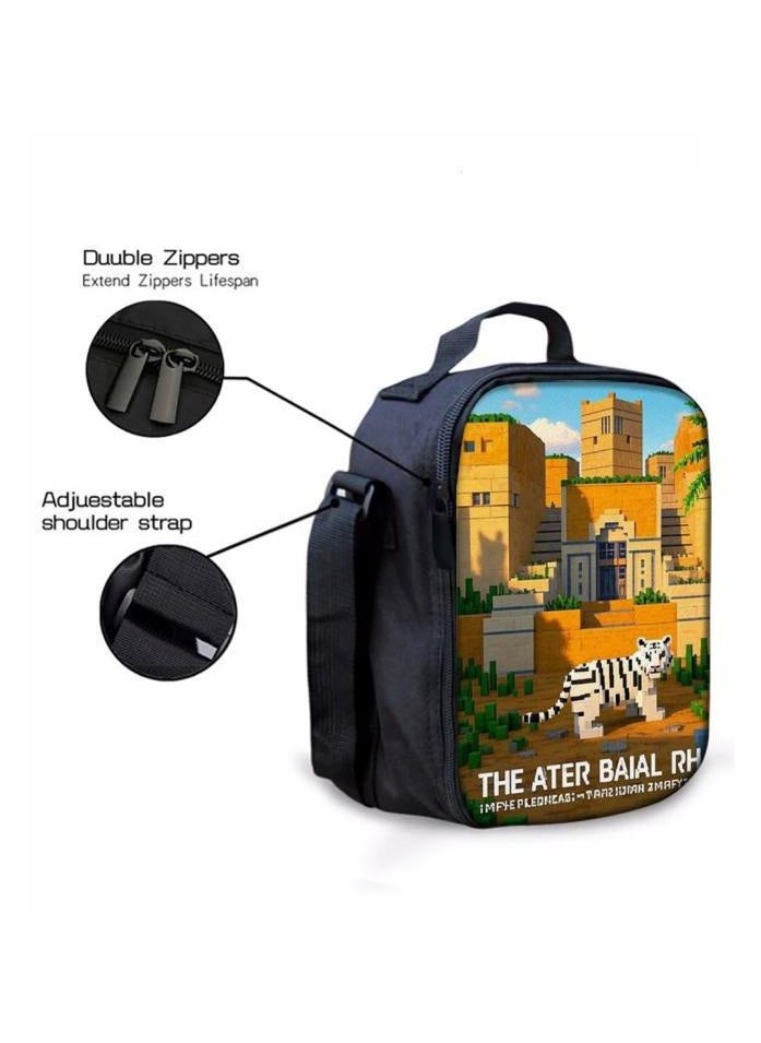 Three-piece set of cartoon characters (schoolbag, for students) - 1169