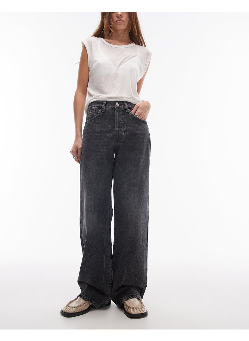 Mid Rise Column Jeans