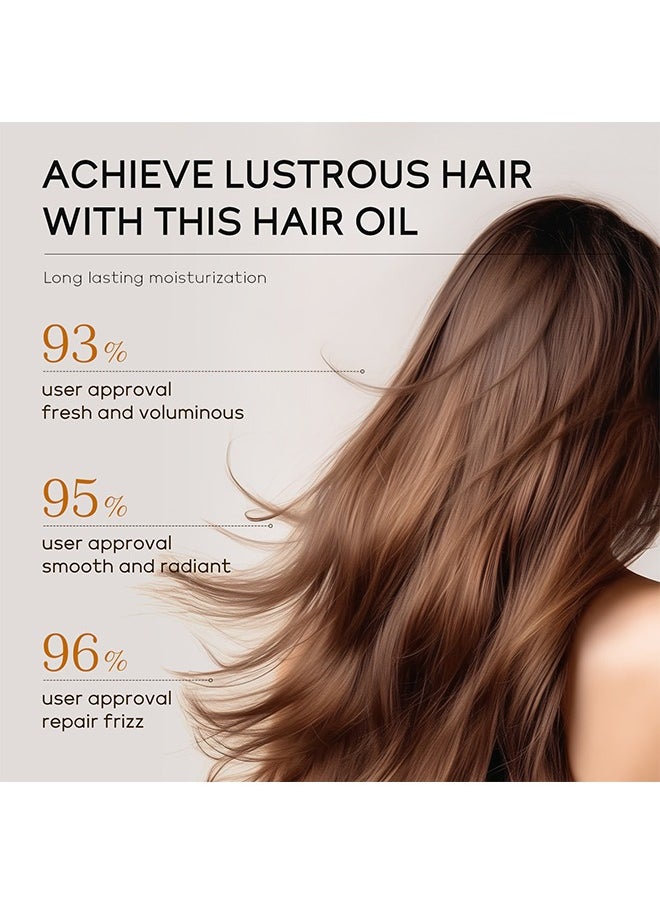 Morocco Hair Essential Oil，Hair Oil Serum, Hair Care Oil, Hair Strengthening Oil, Anti-Frizz Hair Serum Oil, Enhance Shine, Hair Serum for Dry, Damaged Hair 1ml/0.03 fl.oz.*50 Capsules