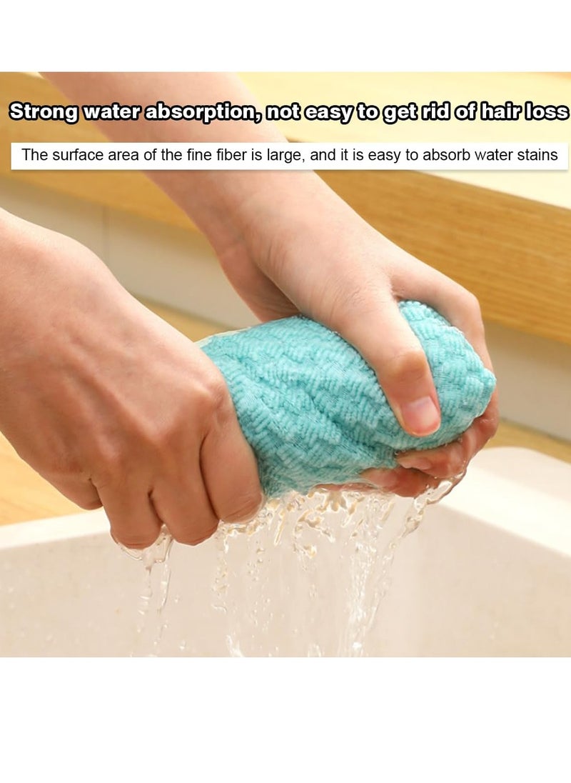 Microfibre Cloth Pack of 6, Reusable Kitchen Cleaning Towels, Multifunctional Dish Cloths, Absorbent, Lint-Free, Streak-Free, Wash Cloth for Car, Hygienic, Versatile, Durable & Washable