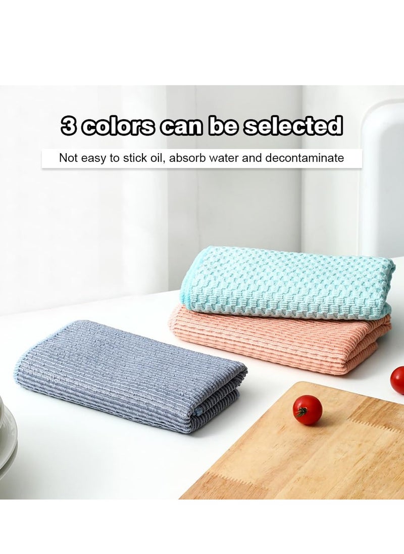 Microfibre Cloth Pack of 6, Reusable Kitchen Cleaning Towels, Multifunctional Dish Cloths, Absorbent, Lint-Free, Streak-Free, Wash Cloth for Car, Hygienic, Versatile, Durable & Washable