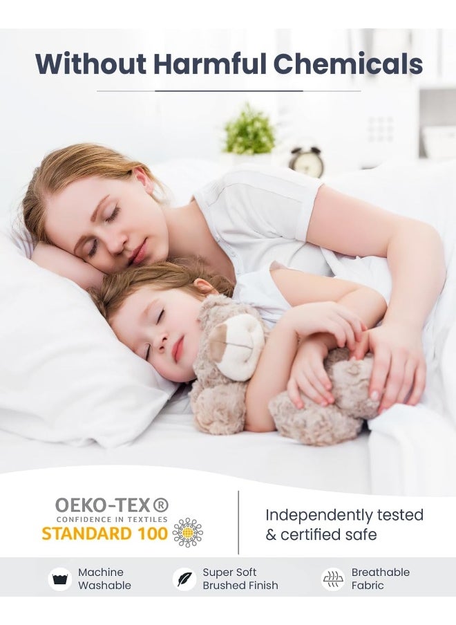 MISSQ 3-Piece Twin Sheets Set - 1800 Thread Count Microfiber Bed Sheets - Super Soft Luxury Sheet Set with 16