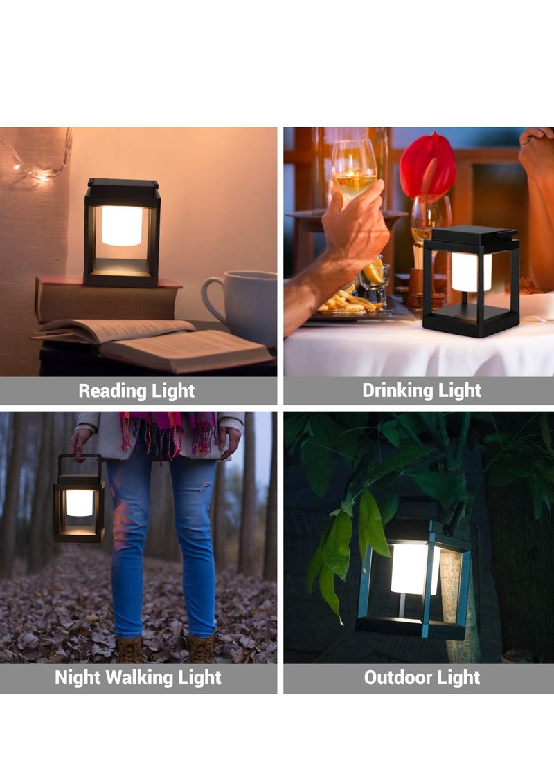 Outdoor Camping Lamp, LED Portable Rechargeable Solar Lamp Waterproof & Touch Control Outdoor Lamps Cordless Lights, Outdoor Table Lamp