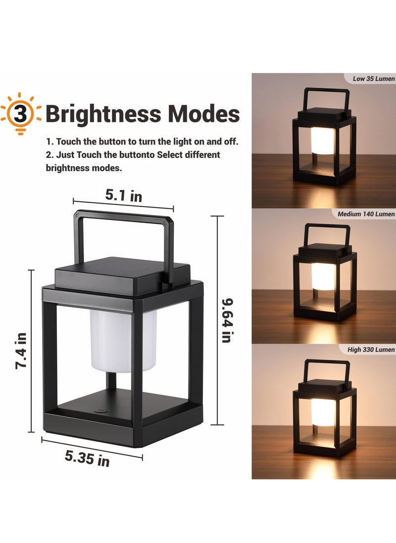 Outdoor Camping Lamp, LED Portable Rechargeable Solar Lamp Waterproof & Touch Control Outdoor Lamps Cordless Lights, Outdoor Table Lamp