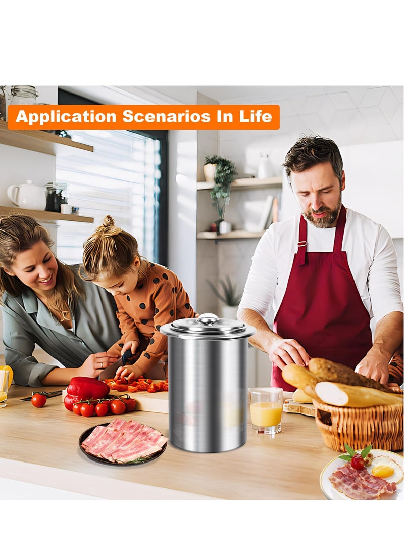 Lunch Meat Maker, Meat Press Mold Deli Meats, Stainless Steel Ham Maker Meat Press Cooker with Thermometer, Homemade Lunch Meat Maker for Sandwiches & Bacon, Deli Meat Press