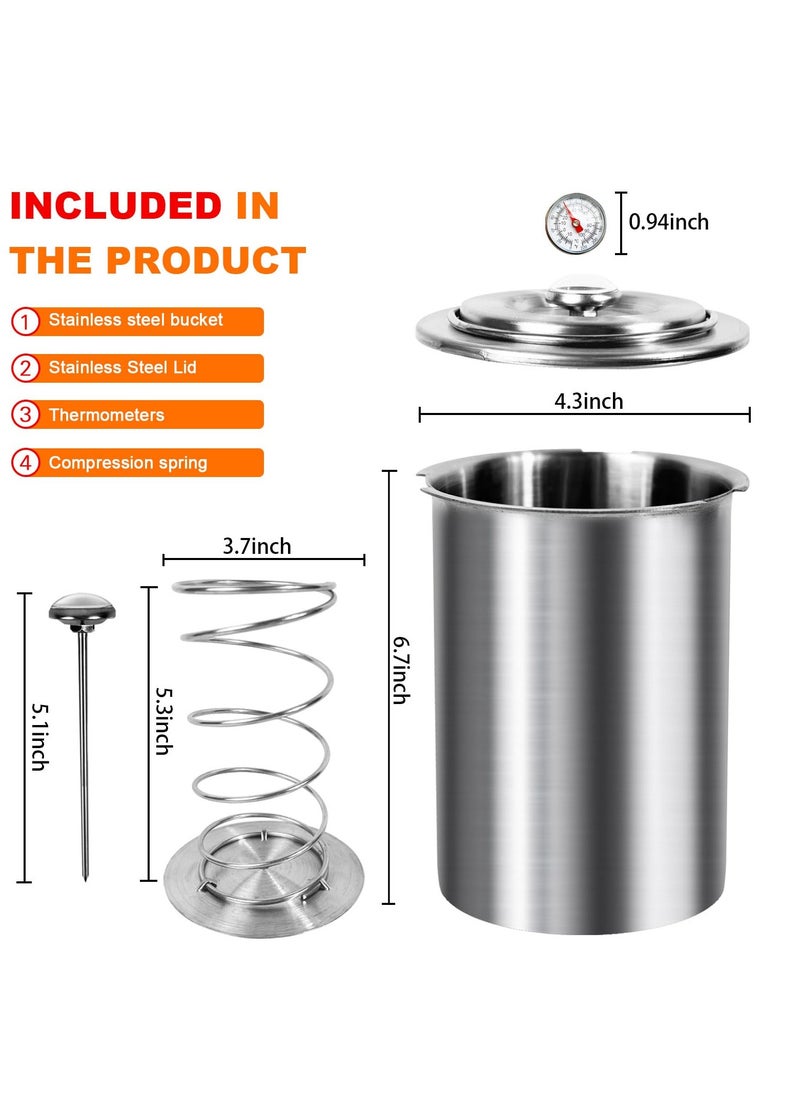 Lunch Meat Maker, Meat Press Mold Deli Meats, Stainless Steel Ham Maker Meat Press Cooker with Thermometer, Homemade Lunch Meat Maker for Sandwiches & Bacon, Deli Meat Press