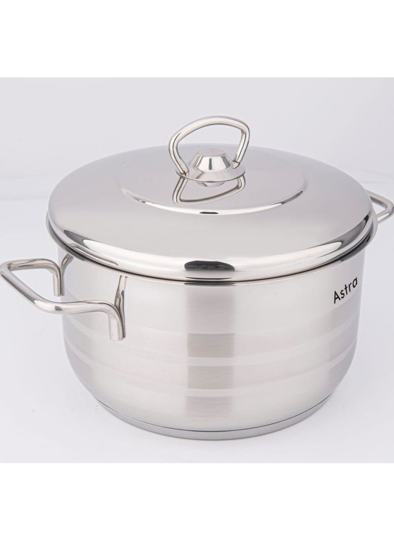 ASTRA Premium 6.8L Low Casserole Pot – 28x11 cm | High-Quality Turkish Cookware for Roasting, Braising & Even Cooking | Induction & Dishwasher Safe