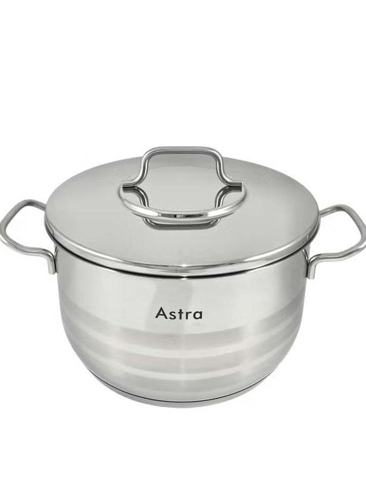 ASTRA Premium 6.8L Low Casserole Pot – 28x11 cm | High-Quality Turkish Cookware for Roasting, Braising & Even Cooking | Induction & Dishwasher Safe