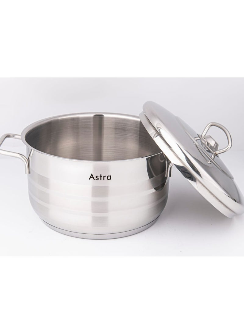 ASTRA Premium 6.8L Low Casserole Pot – 28x11 cm | High-Quality Turkish Cookware for Roasting, Braising & Even Cooking | Induction & Dishwasher Safe