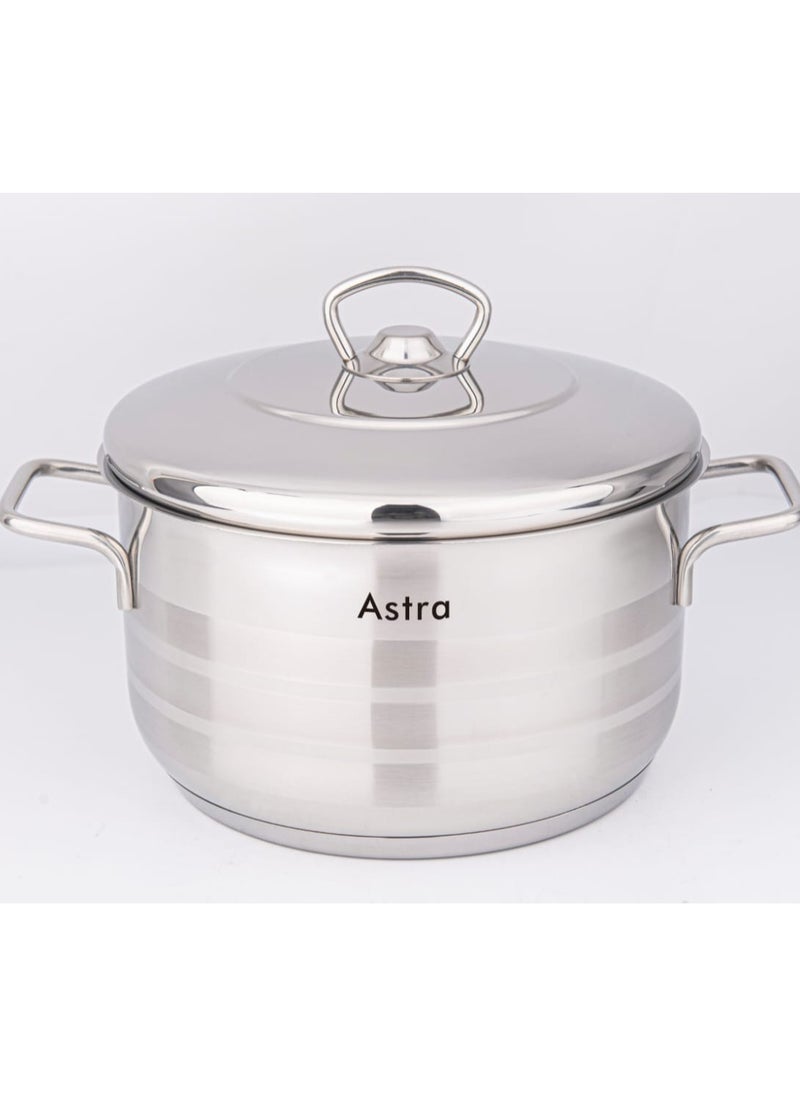 ASTRA Premium 6.8L Low Casserole Pot – 28x11 cm | High-Quality Turkish Cookware for Roasting, Braising & Even Cooking | Induction & Dishwasher Safe