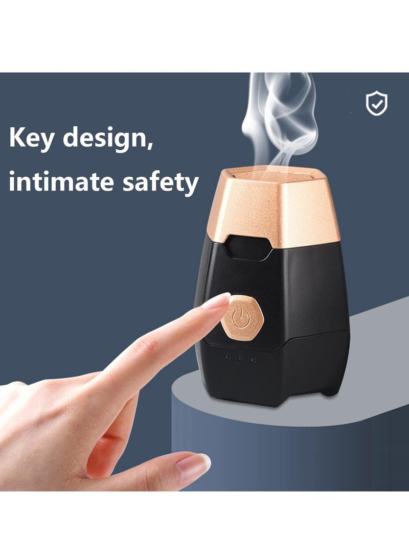 Mini Electric Incense Burner Bukhoor – Compact Aroma Diffuser for Home & Car, Black, Ideal for Dukhoon & Bukhoor Fragrance, Easy to Use, Stylish Home Decor, Relaxing Aromatherapy, Portable, USB Powered, Silent Operation