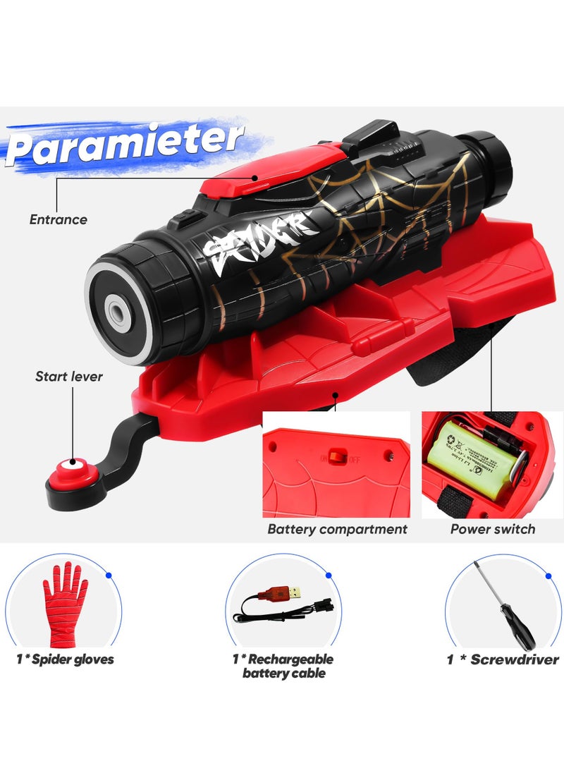 Spider Web Shooter Gel Ball Blaster Toy with Water Beads and Glove, Fun Outdoor Play for Kids