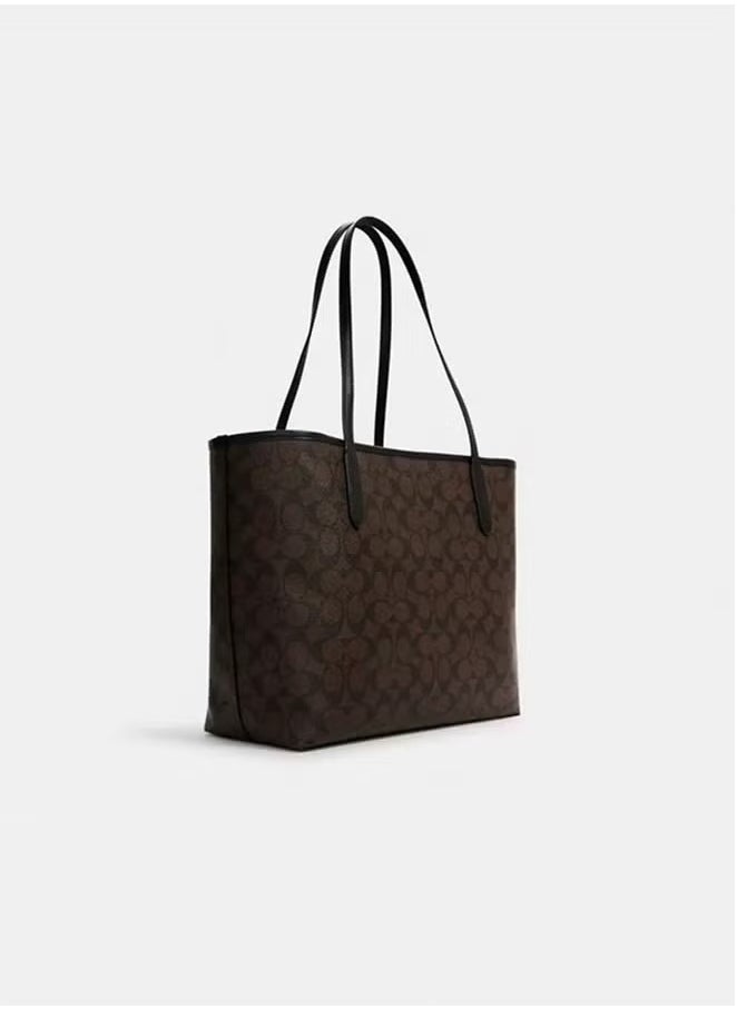 COACH City Tote Bag In Signature Canvas