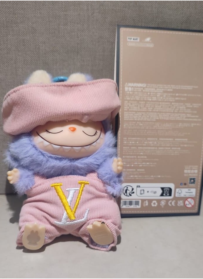 LABUBU Doll, Plush Toy Set Vinyl Plush Hanging Card,Blind Box Figures Replica, The Monsters Plush Toys for Modern Home Décor, Collectible Toy