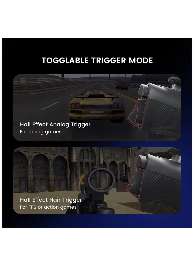 Wireless Gamepad GameSir G8+Bluetooth Mobile Controller 2.4G Receiver Flagship Controller for Switch Steam Android iOS HarmonyOS PC iPad Joycon with Hall Effect Joysticks/Hall Trigger