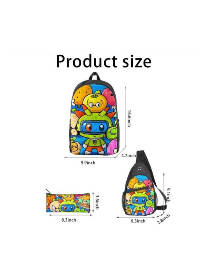 Universal cartoon new three-piece schoolbag - 816