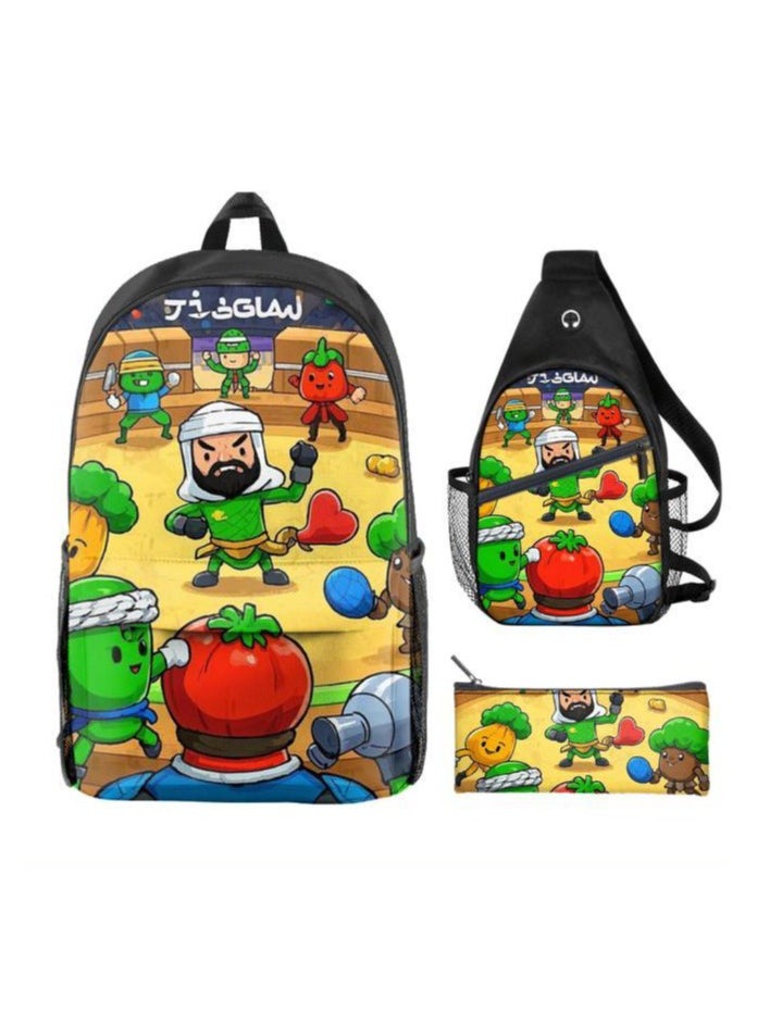 Universal cartoon new three-piece schoolbag - 138