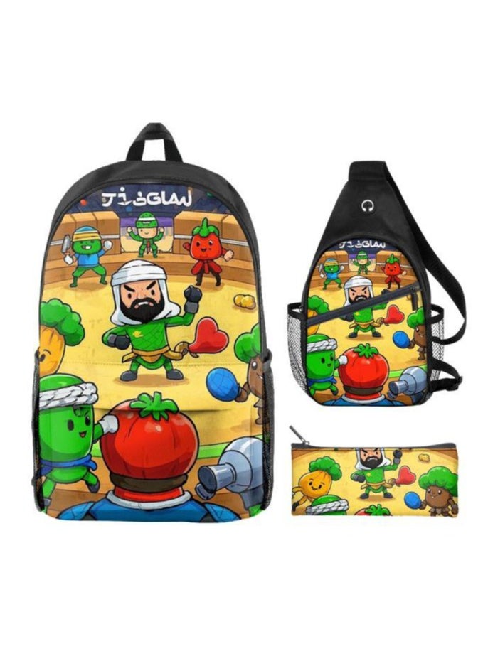 Universal cartoon new three-piece schoolbag - 138