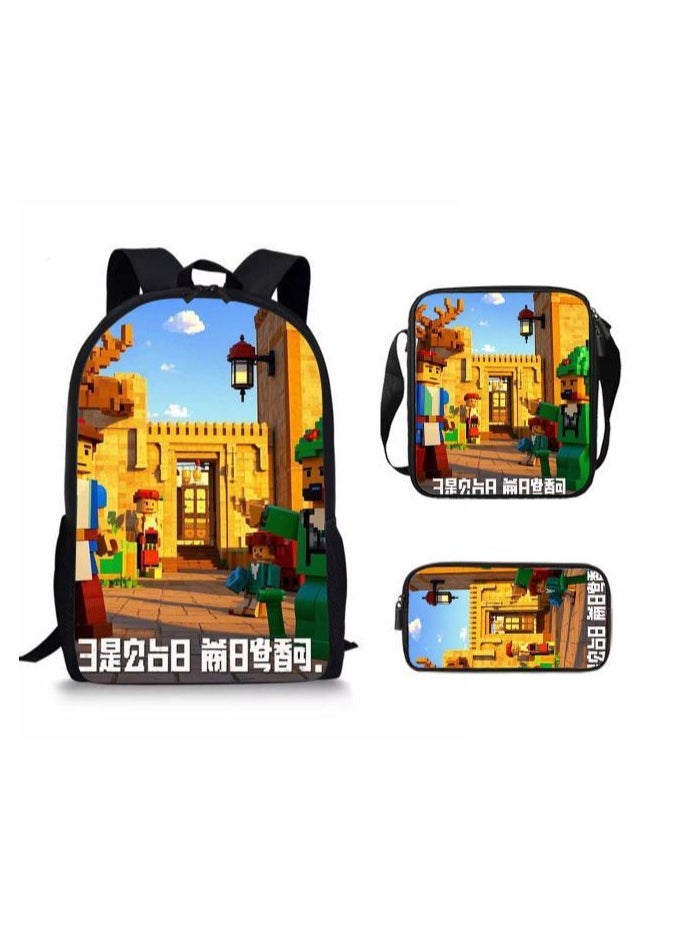 Cartoon style universal three-piece schoolbag - 28