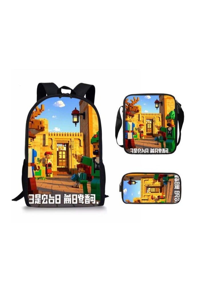 Cartoon style universal three-piece schoolbag - 28