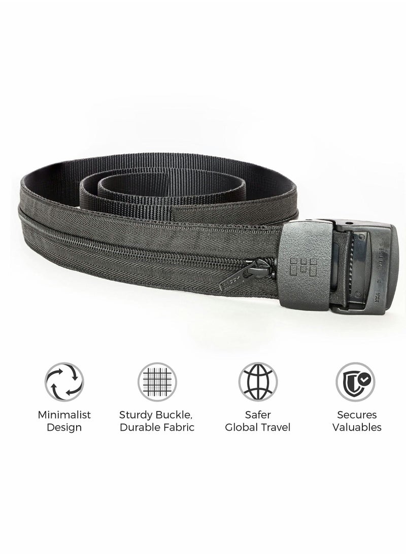Money Belt for Men, Travel Security Belt with Hidden Money Compartment Pocket