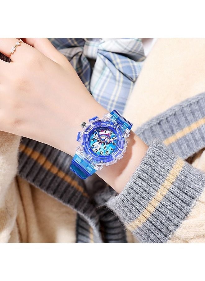 4 Ultraman Watches Boys Girls Watch,Child Watches Luminous Analog Watches for Kids Ages 3-12,Easy to Read Time Leather Wrist Watch Kids Birthday Gifts for Children Age 3+Yrs