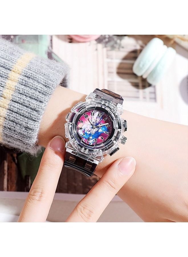 4 Ultraman Watches Boys Girls Watch,Child Watches Luminous Analog Watches for Kids Ages 3-12,Easy to Read Time Leather Wrist Watch Kids Birthday Gifts for Children Age 3+Yrs